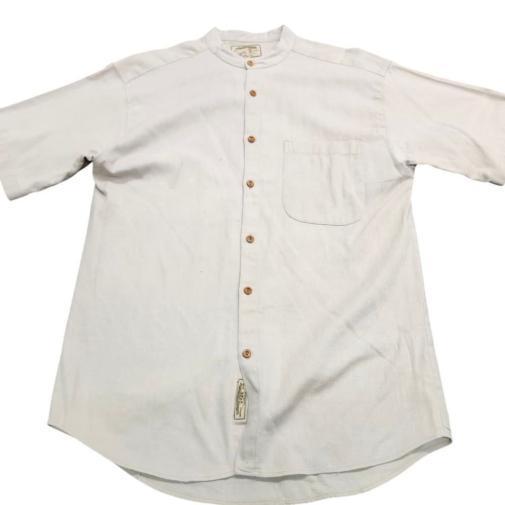 Classic Civilian Heritage Grandfather Shirt Cotton Flax NWT New with tags L